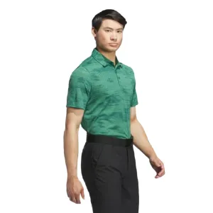 Adidas Ultimate365 Textured Stripe Polo Shirt - Green