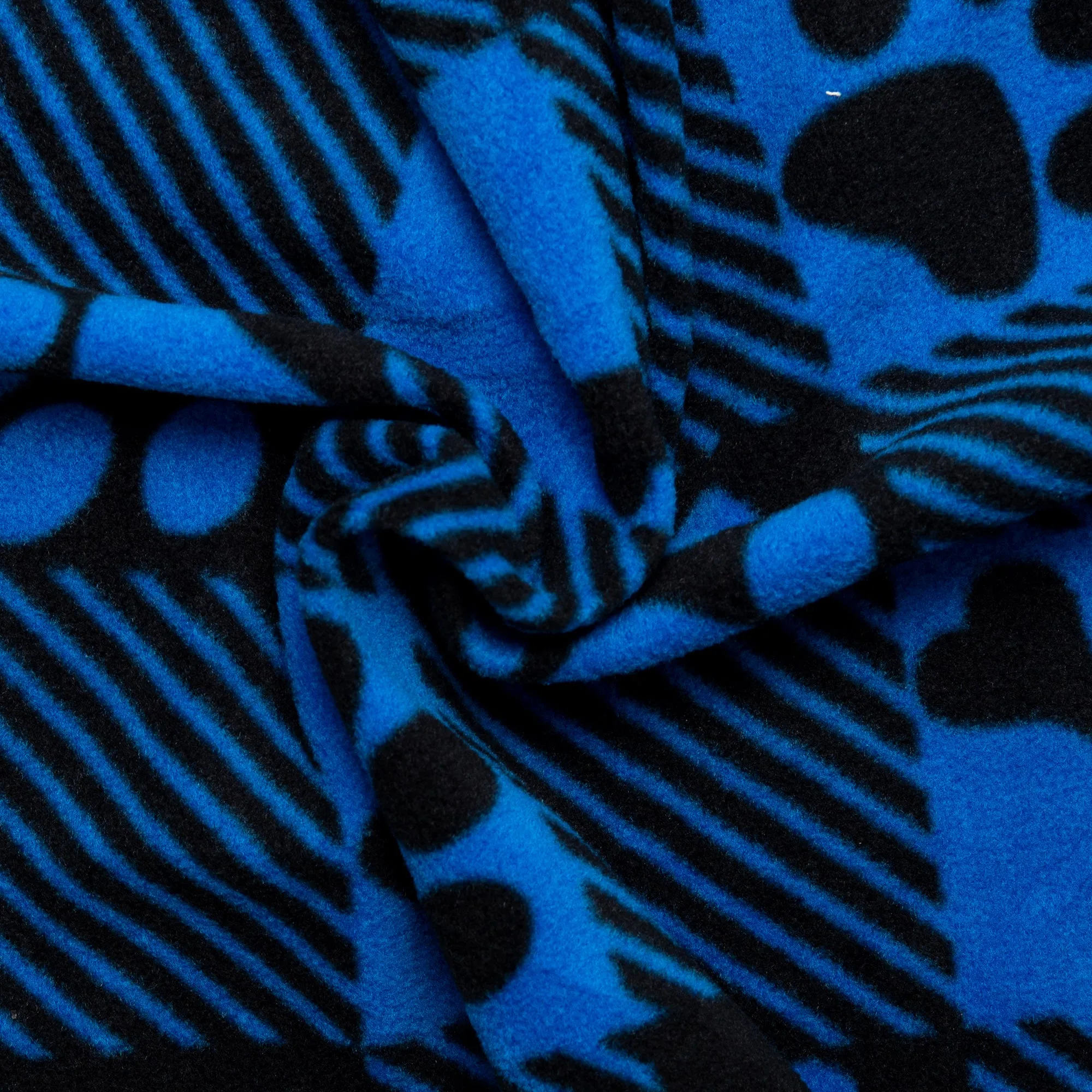 Anti Pill Fleece Print - FRESH - Buffalo paws - Blue