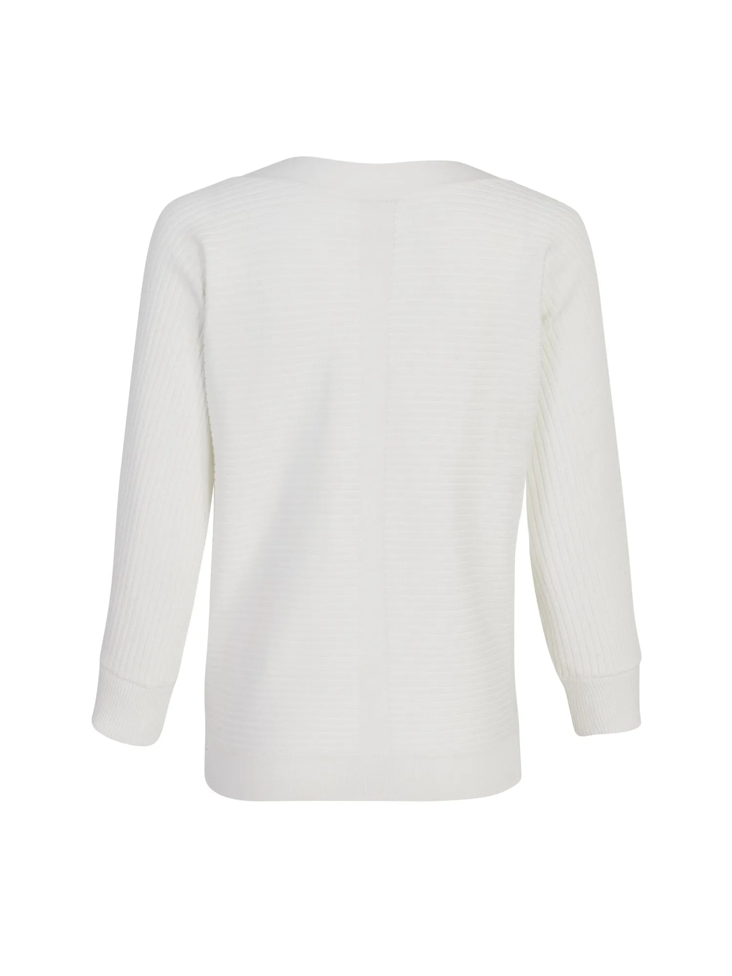 Bateau-Neck Button-Sleeve Sweater