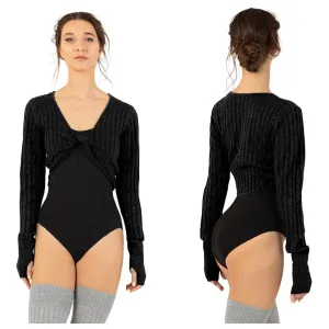 Bloch - Hope Twist Knit Top - Adult (Z1289) - Black (GSO)