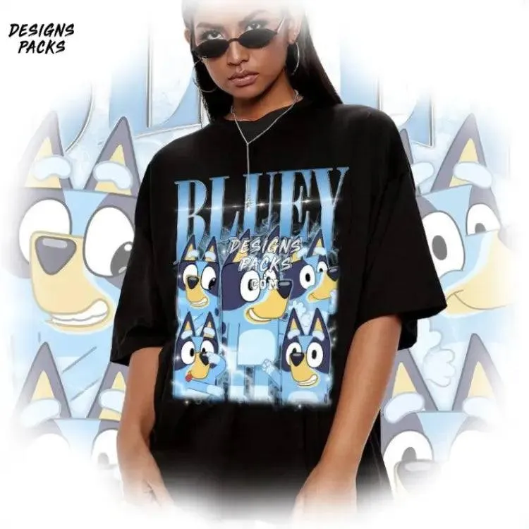 Bluey Bootleg Change Your Here Vintage Bluey PNG Design