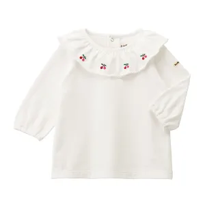 Cherry Collar Long-Sleeve Tee