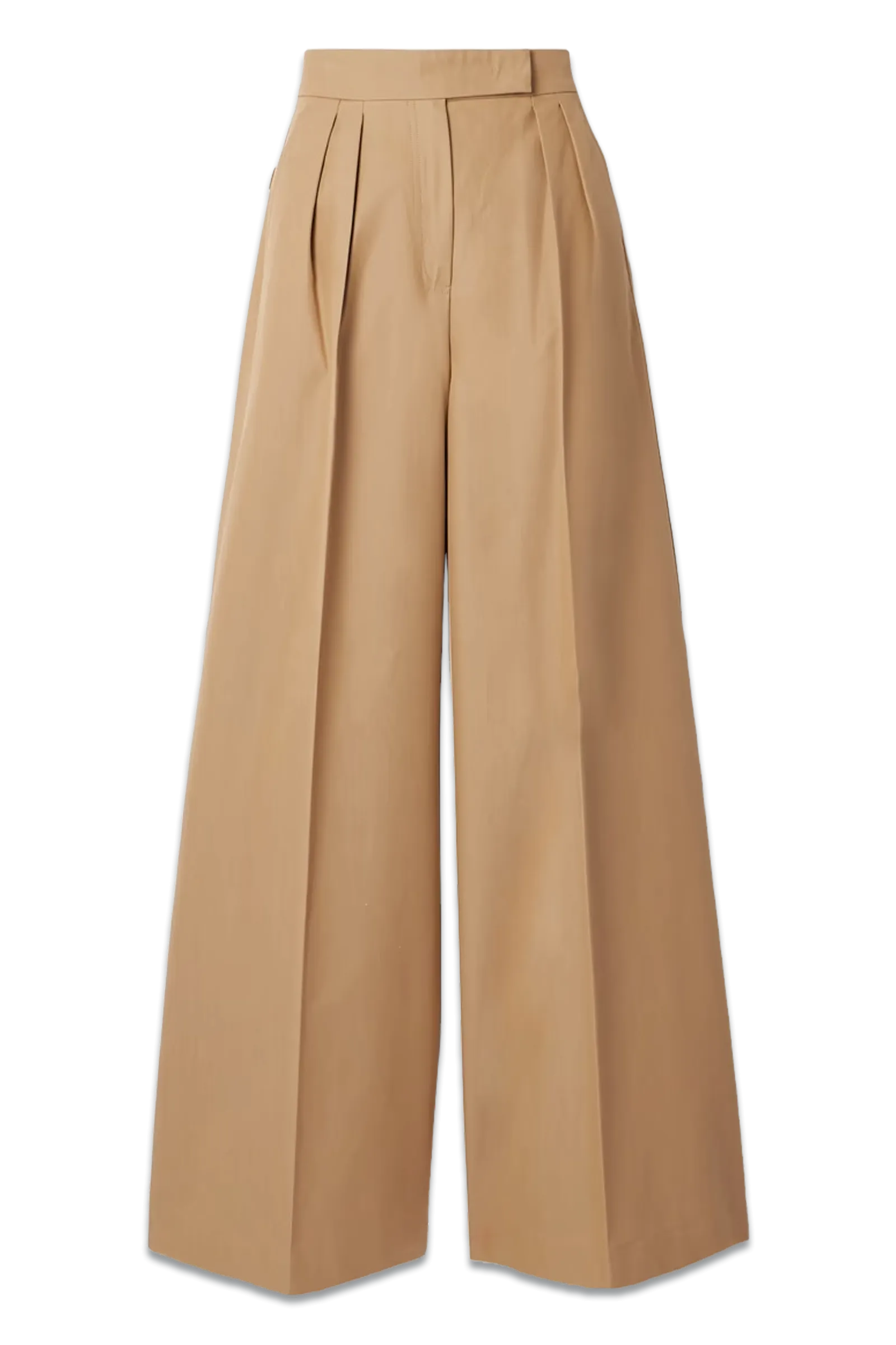 Corte Pleated Cotton-Canvas Wide-Leg Pants