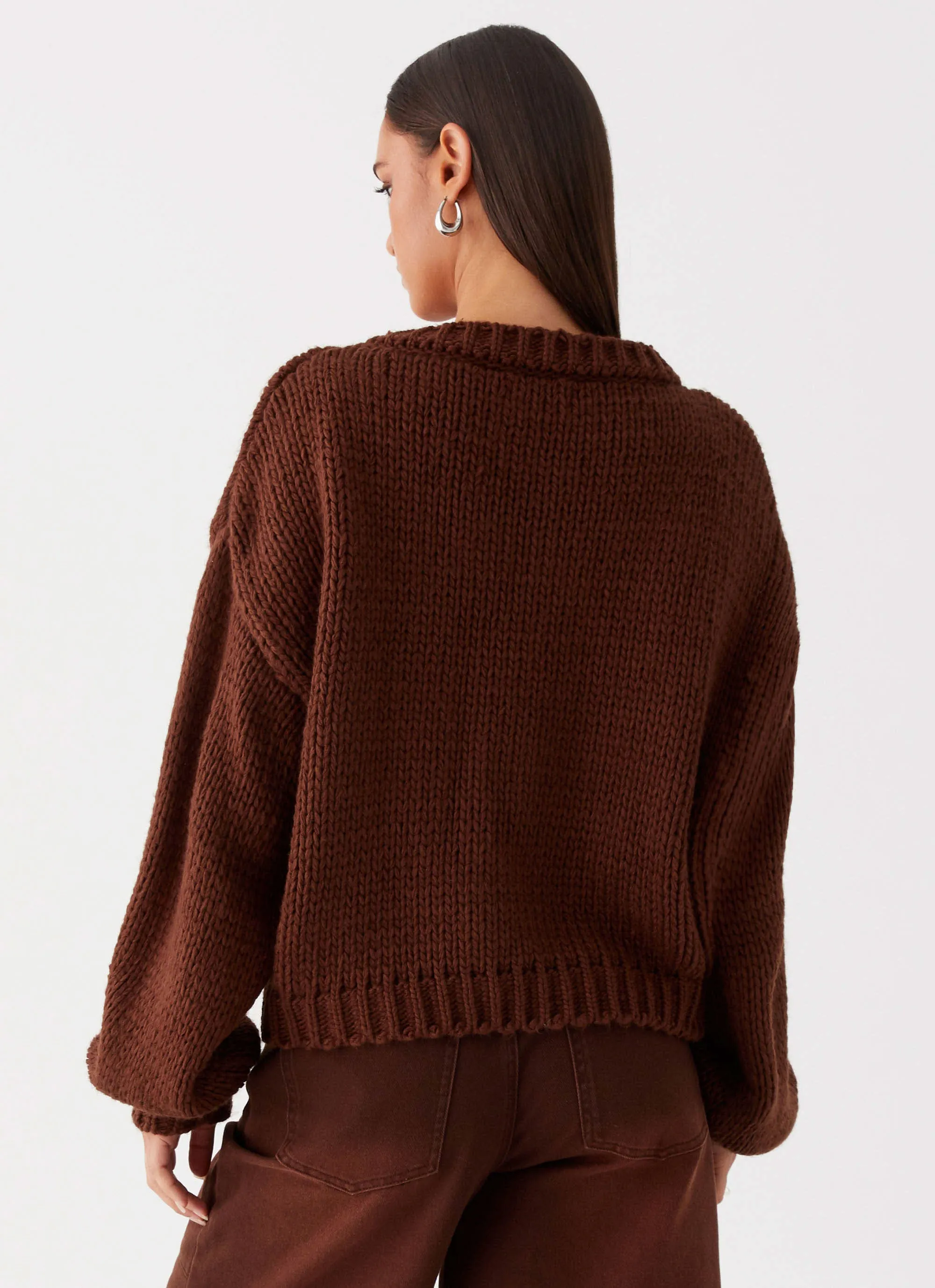 Costella Knit Sweater - Brown