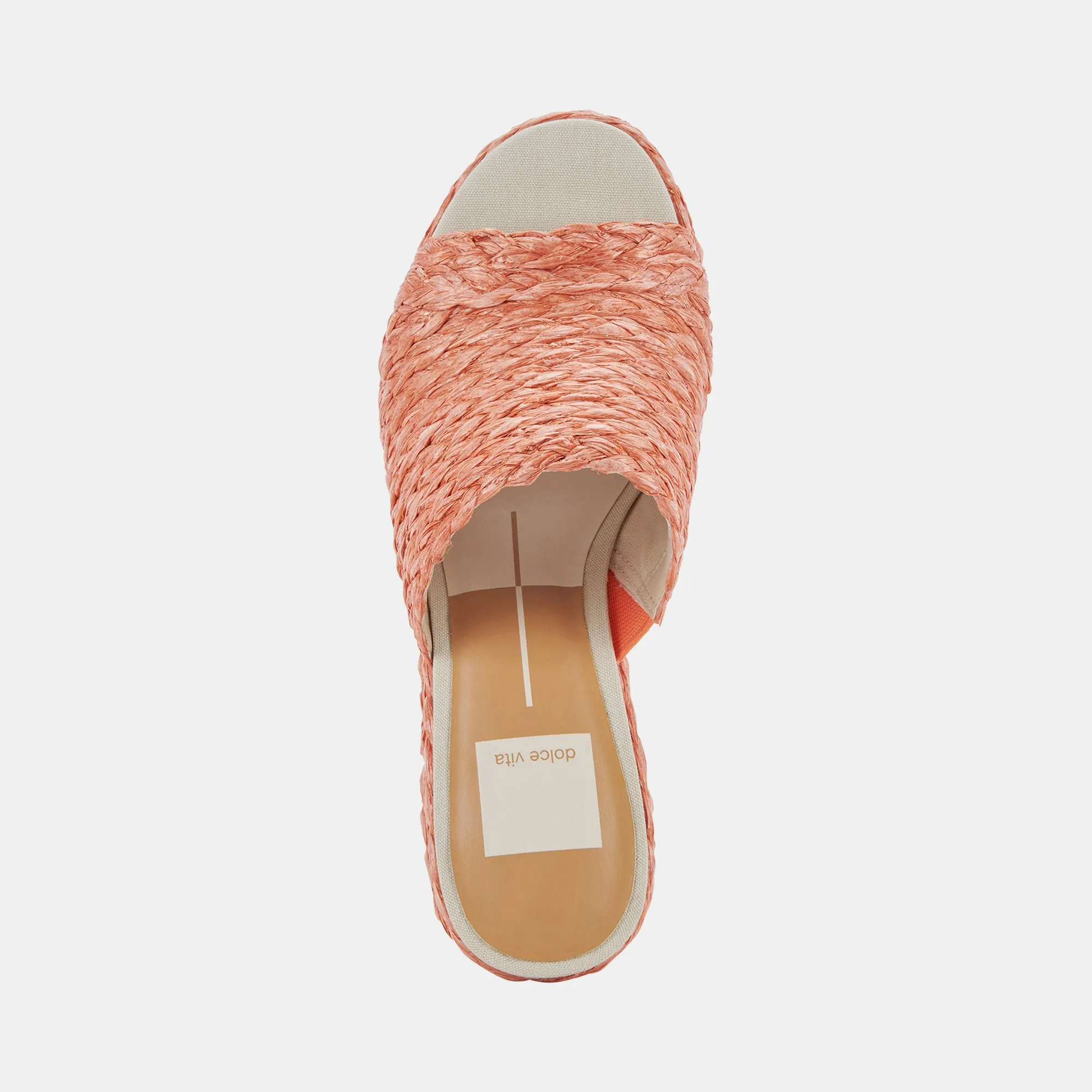 ELORA HEELS ORANGE RAFFIA