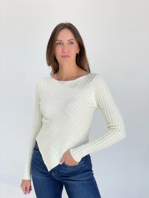 Flag Thrown Sweater - Ivory