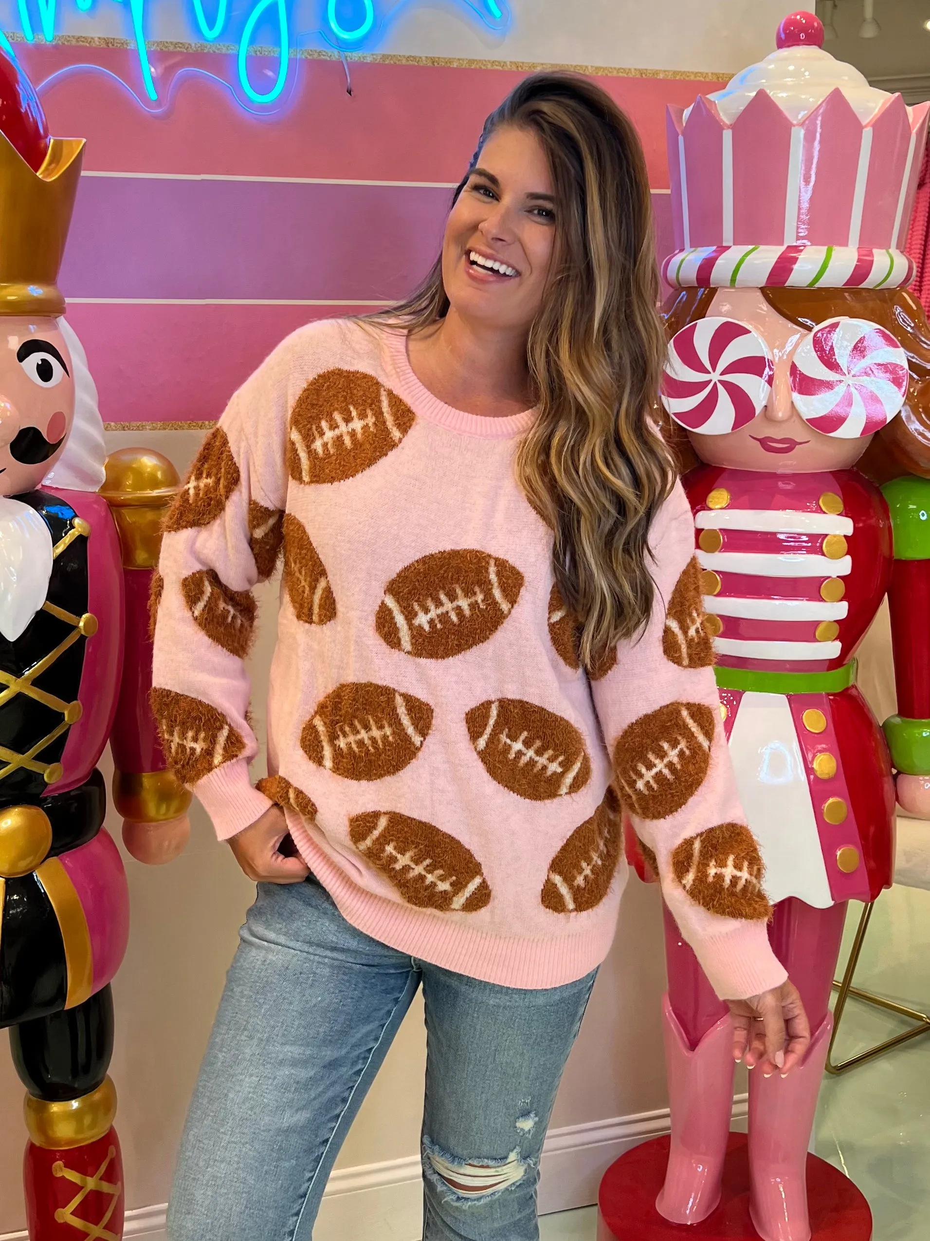 Football Fuzzy Sweater by Simply Southern