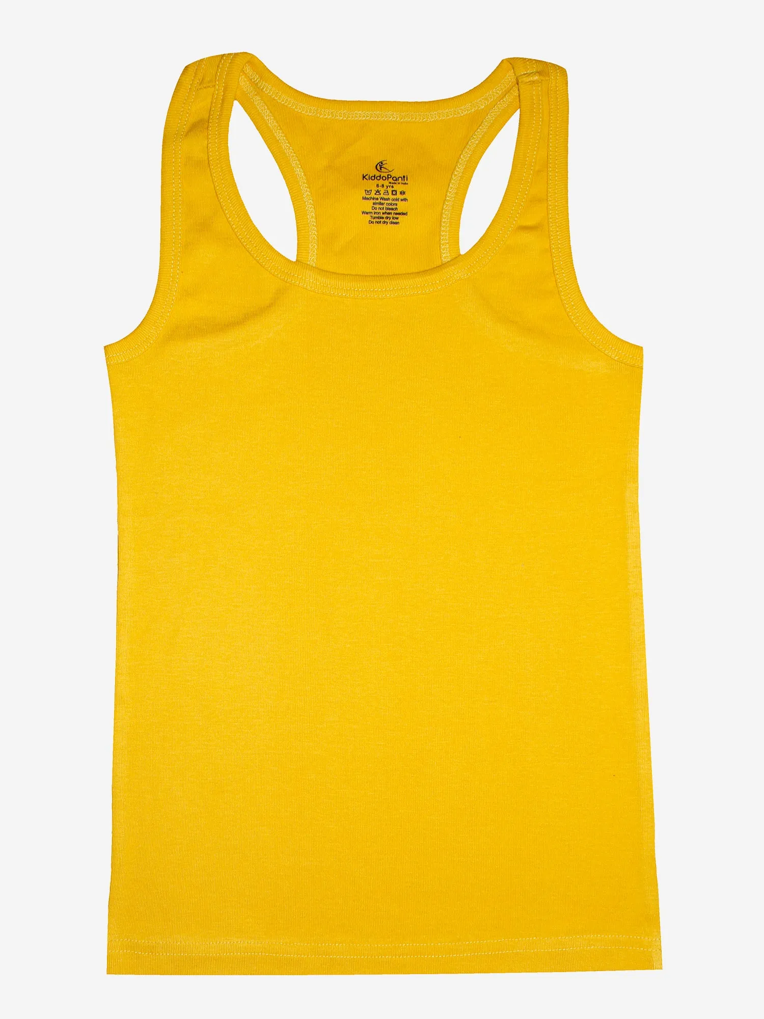 Girls Cotton Rib Racer Back Tank Top