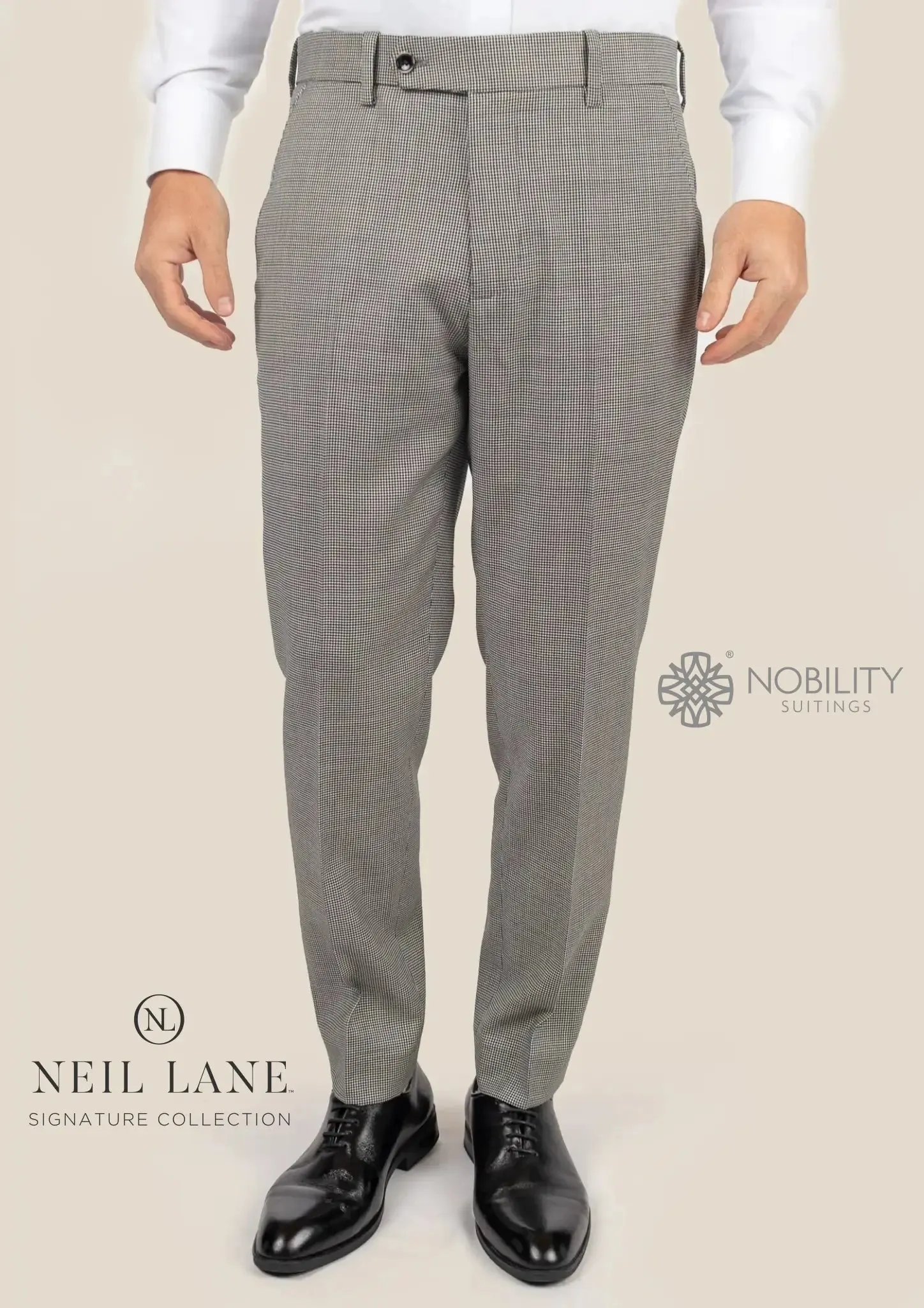 Grey Houndstooth Pants