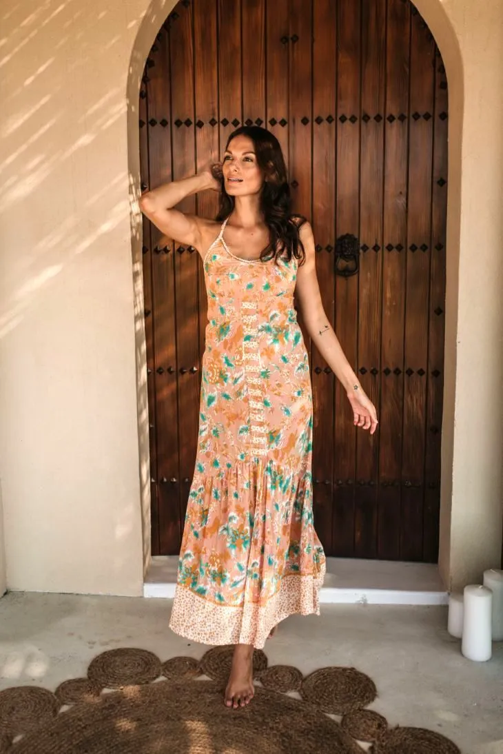 Harmony Long Dress // Terracotta Flower