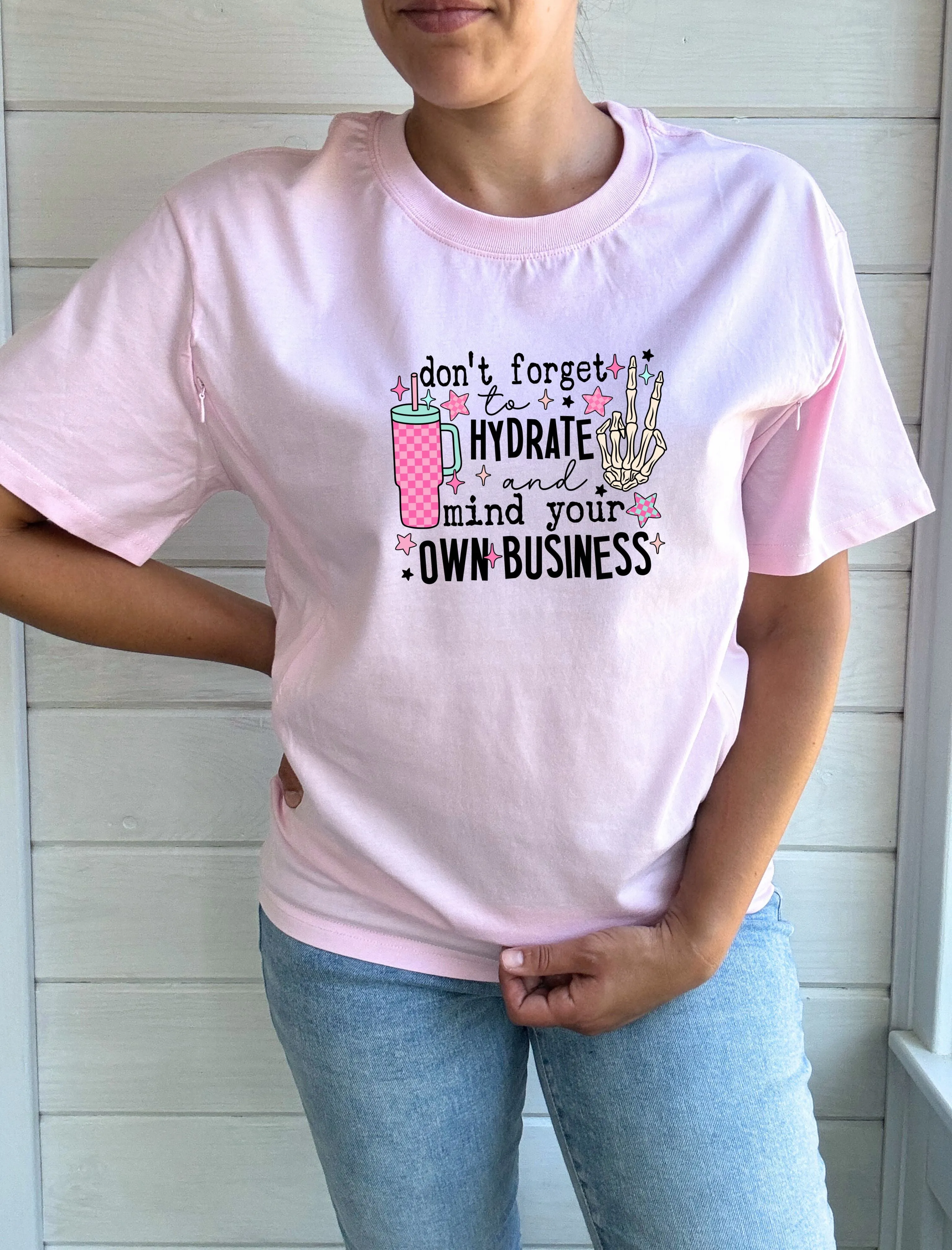 Hydrate & Mind Your Business Solid Comfort Tee