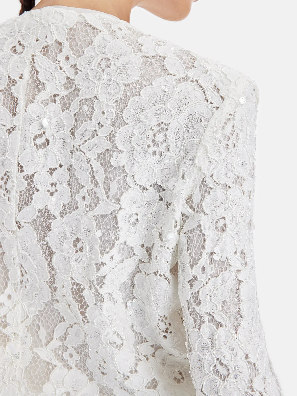 Intricate Lace Jacquard Designed Cardigan