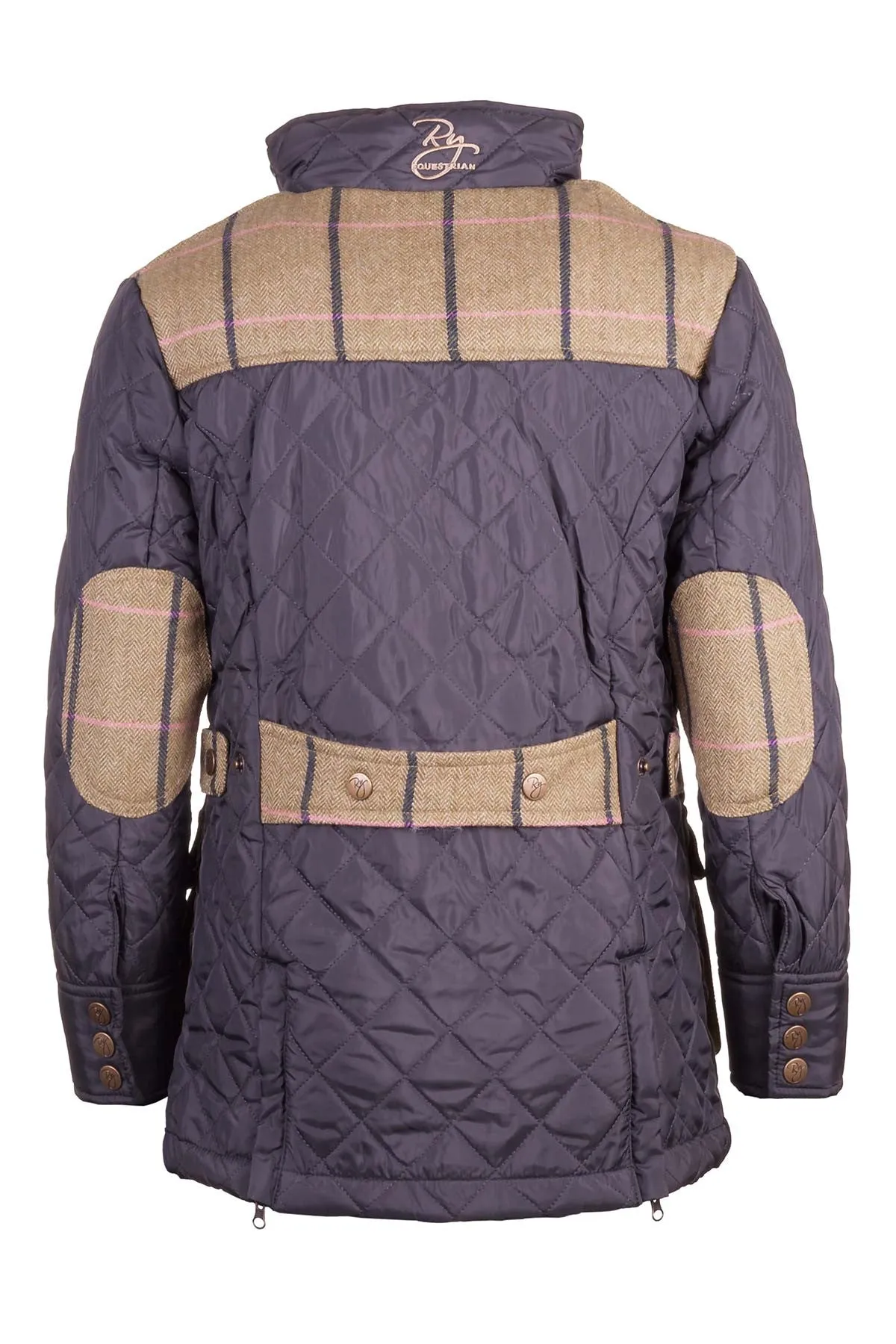 Junior Tweed Trim Quilted Biker Babe Jacket