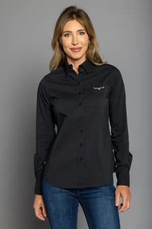 Kimes Ranch Ladies Kr Team Shirt Long - Black