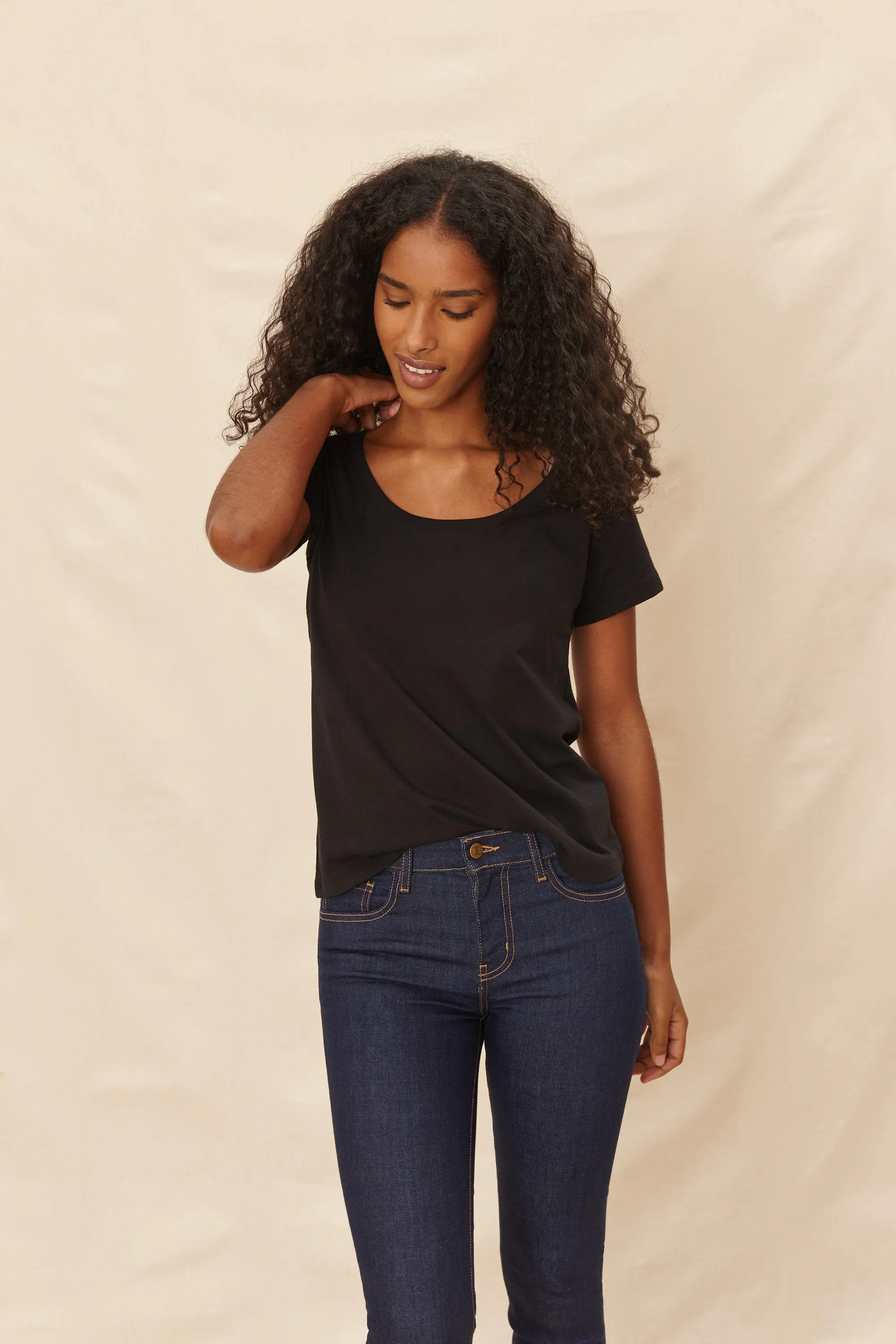 Maxime Scoop Neck Black