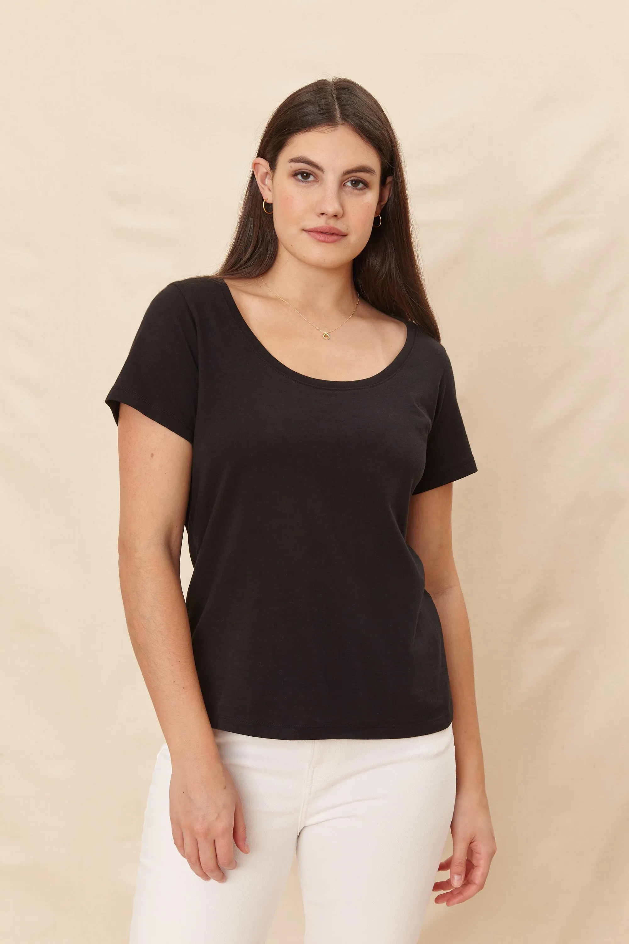 Maxime Scoop Neck Black