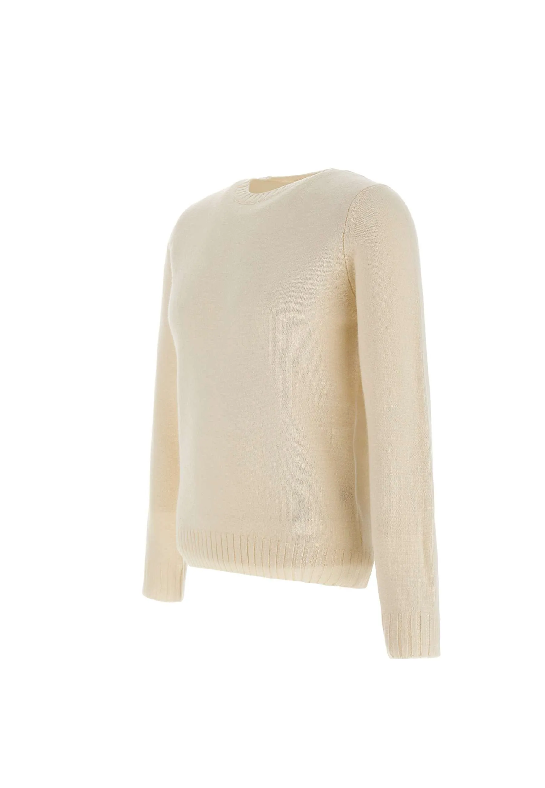 Merino Wool and Cashmere Crew Neck Sweater