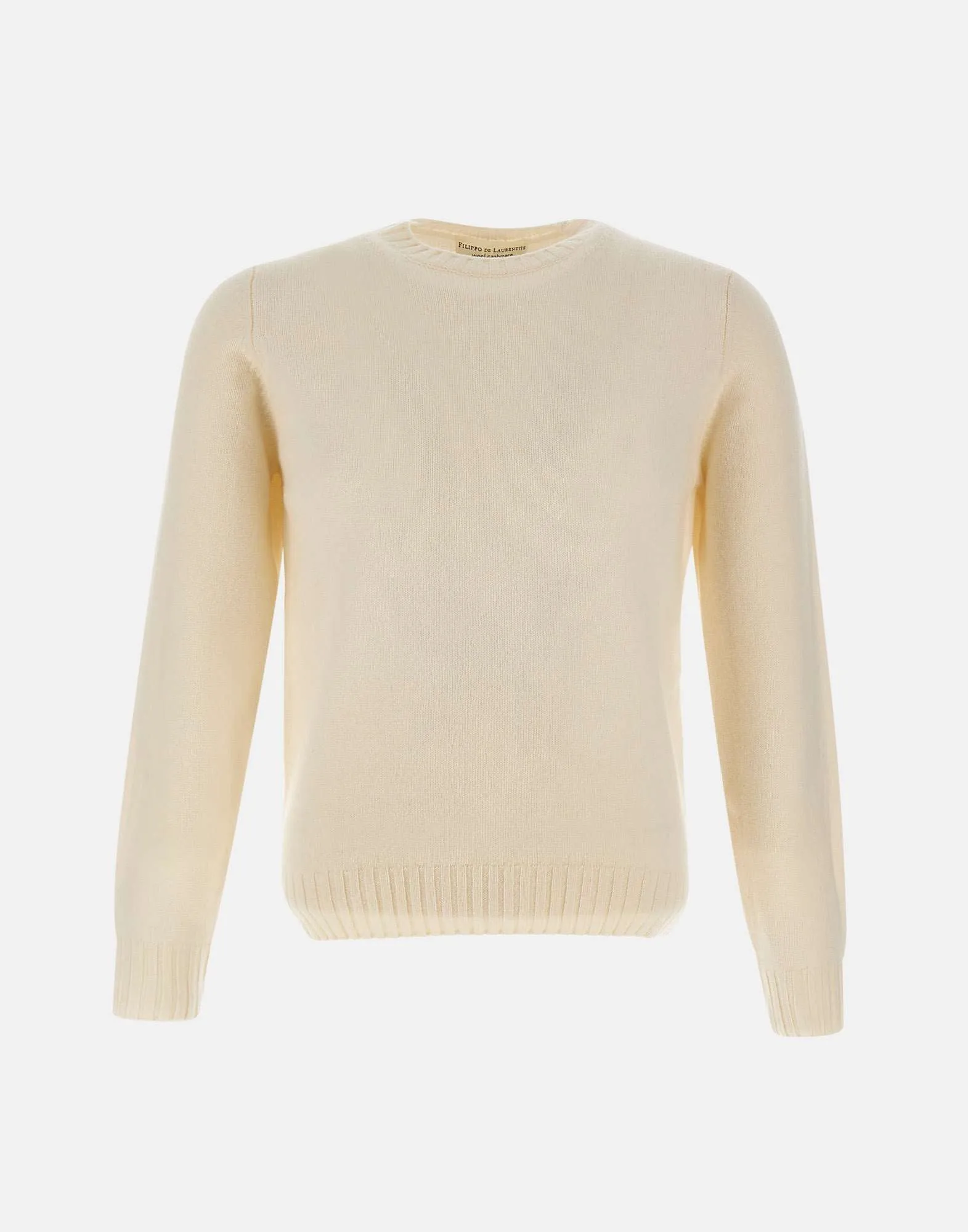 Merino Wool and Cashmere Crew Neck Sweater