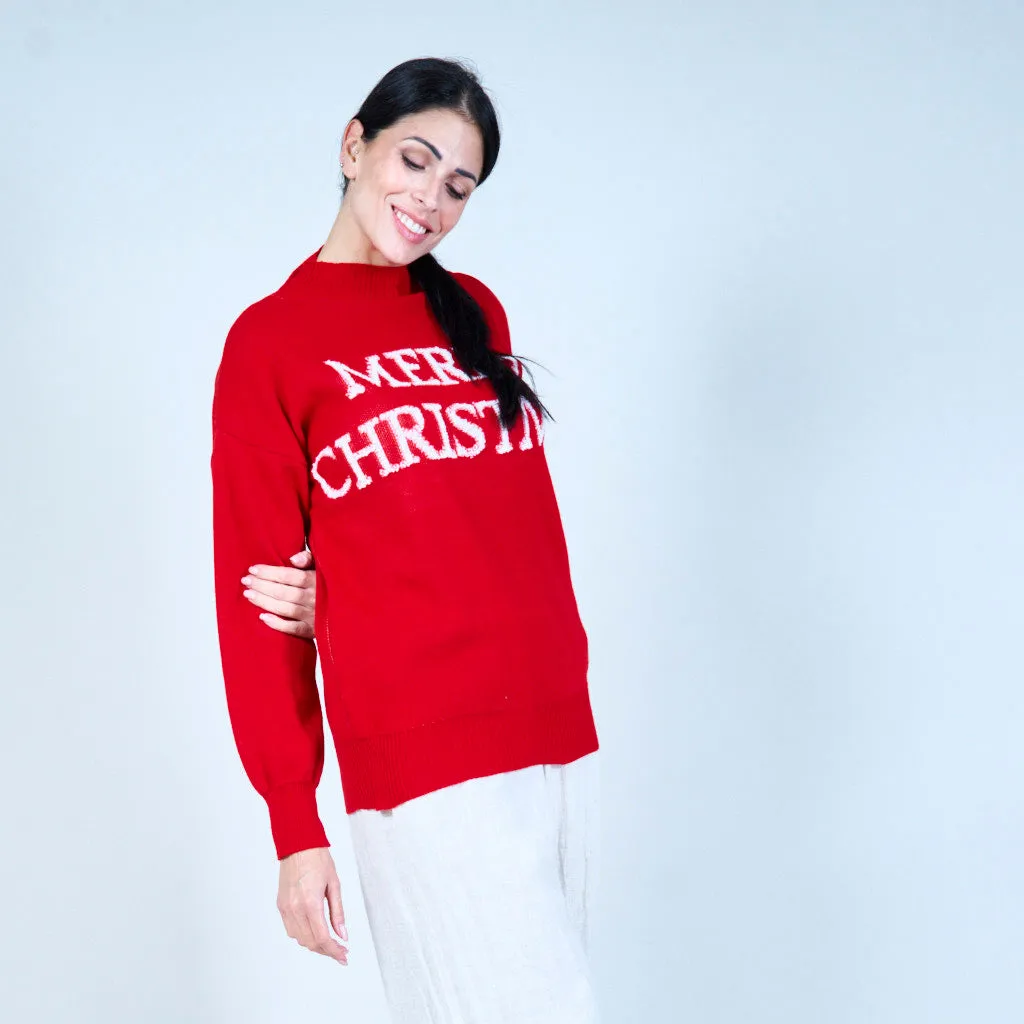 Merry Christmas slogan sweater wholesale