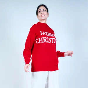 Merry Christmas slogan sweater wholesale