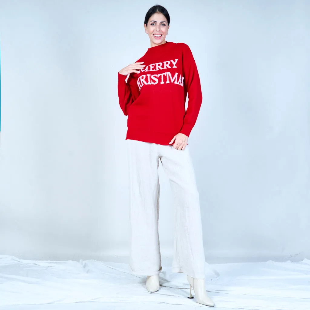 Merry Christmas slogan sweater wholesale