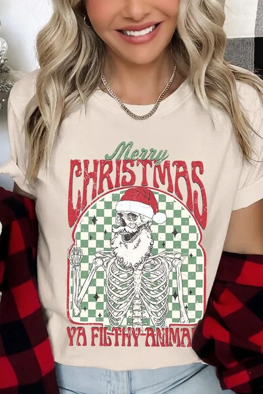 Merry Christmas Ya Filthy Animal Graphic Tee