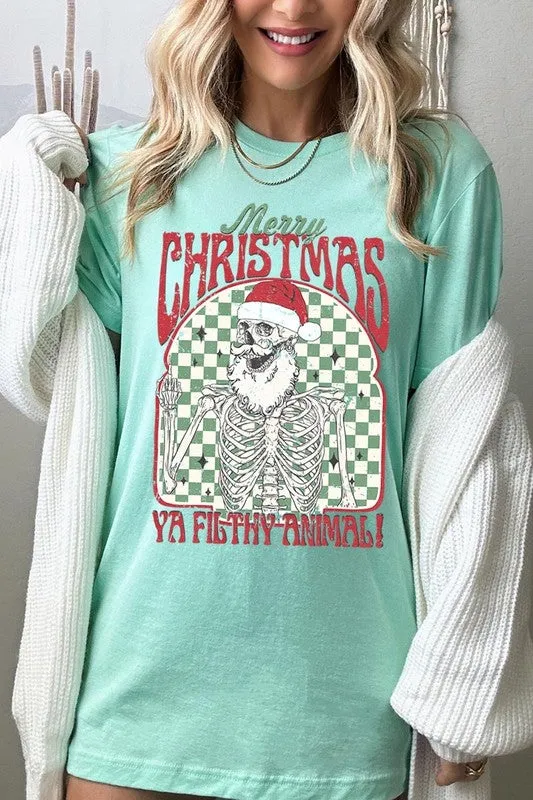 Merry Christmas Ya Filthy Animal Graphic Tee