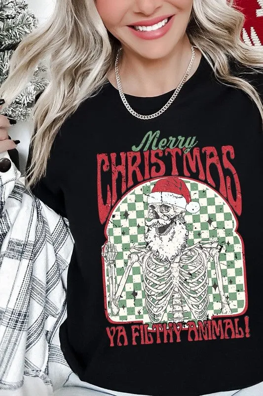 Merry Christmas Ya Filthy Animal Graphic Tee