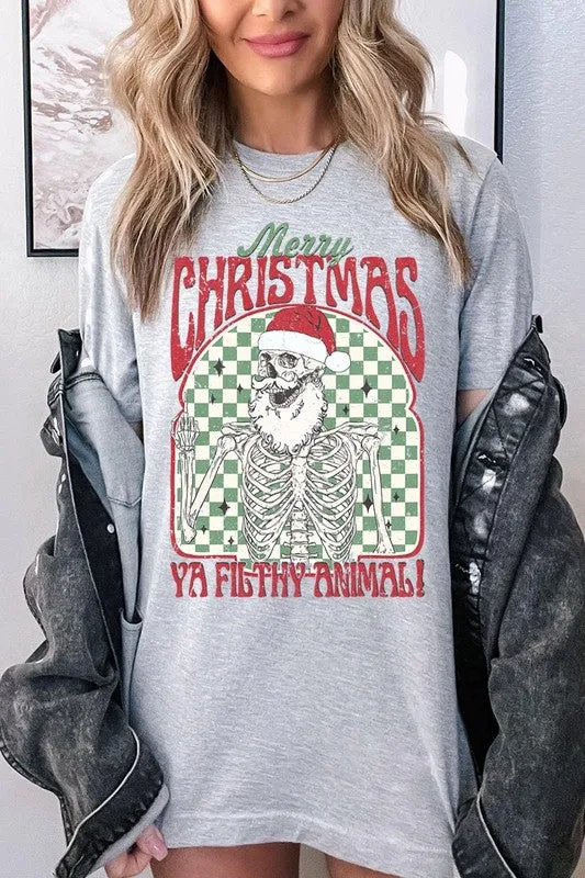 Merry Christmas Ya Filthy Animal Graphic Tee