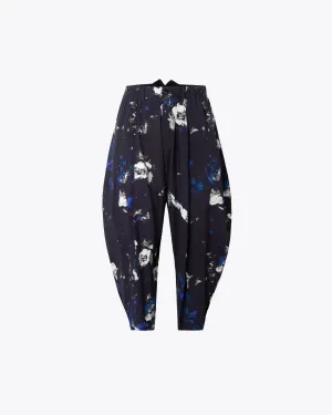 MIDNIGHT GARDEN BLUE BAGGY PANTS