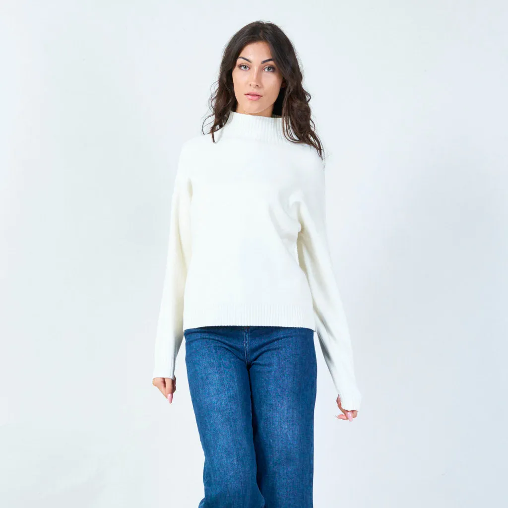 Minimalist mock neck sweater wholesale