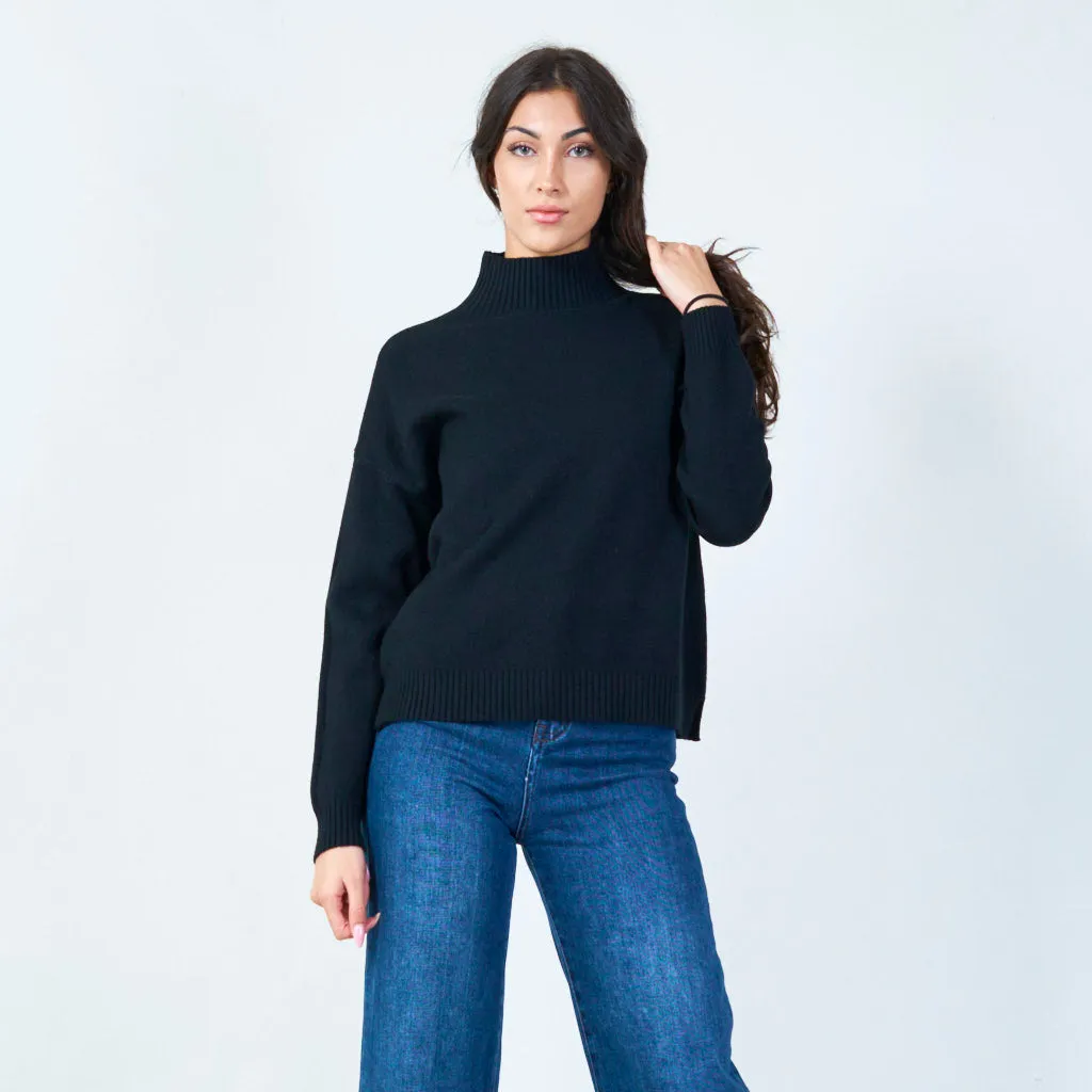 Minimalist mock neck sweater wholesale