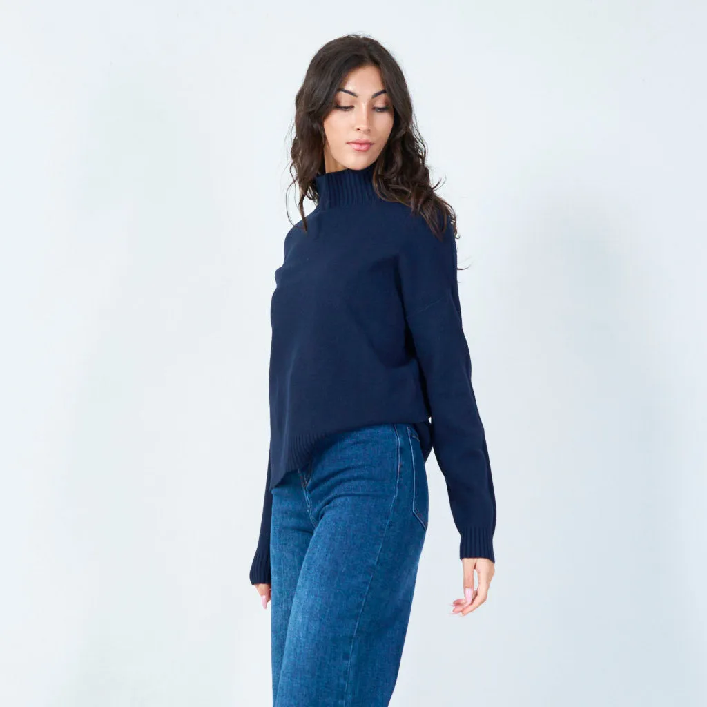 Minimalist mock neck sweater wholesale