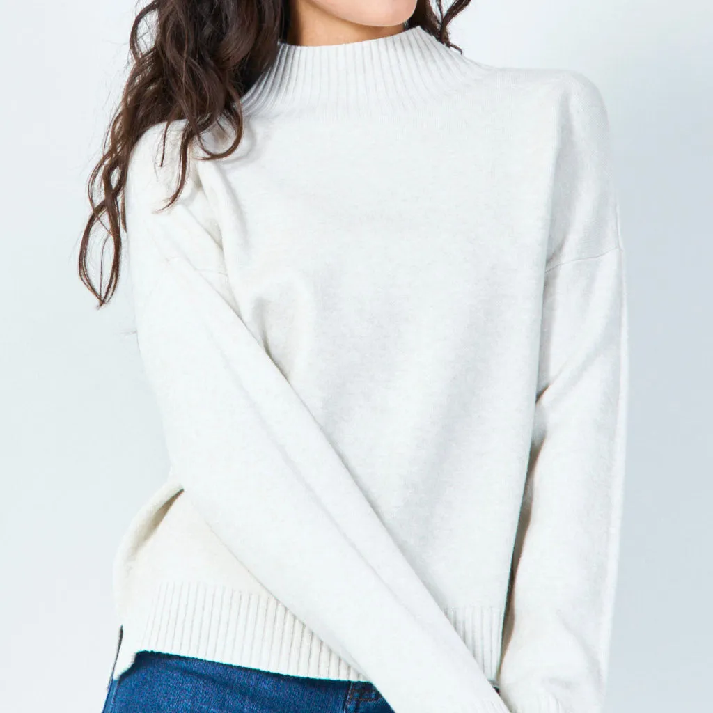 Minimalist mock neck sweater wholesale