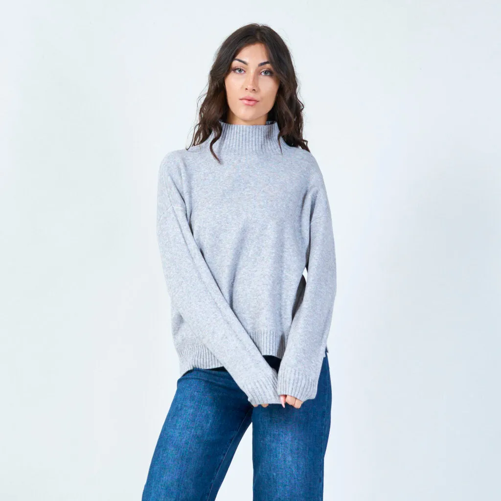 Minimalist mock neck sweater wholesale