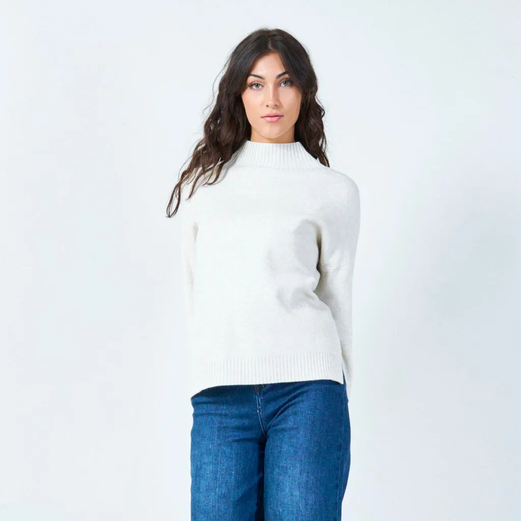 Minimalist mock neck sweater wholesale