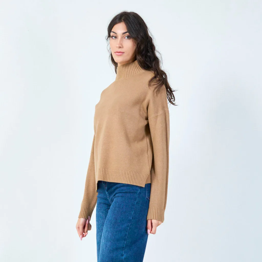 Minimalist mock neck sweater wholesale