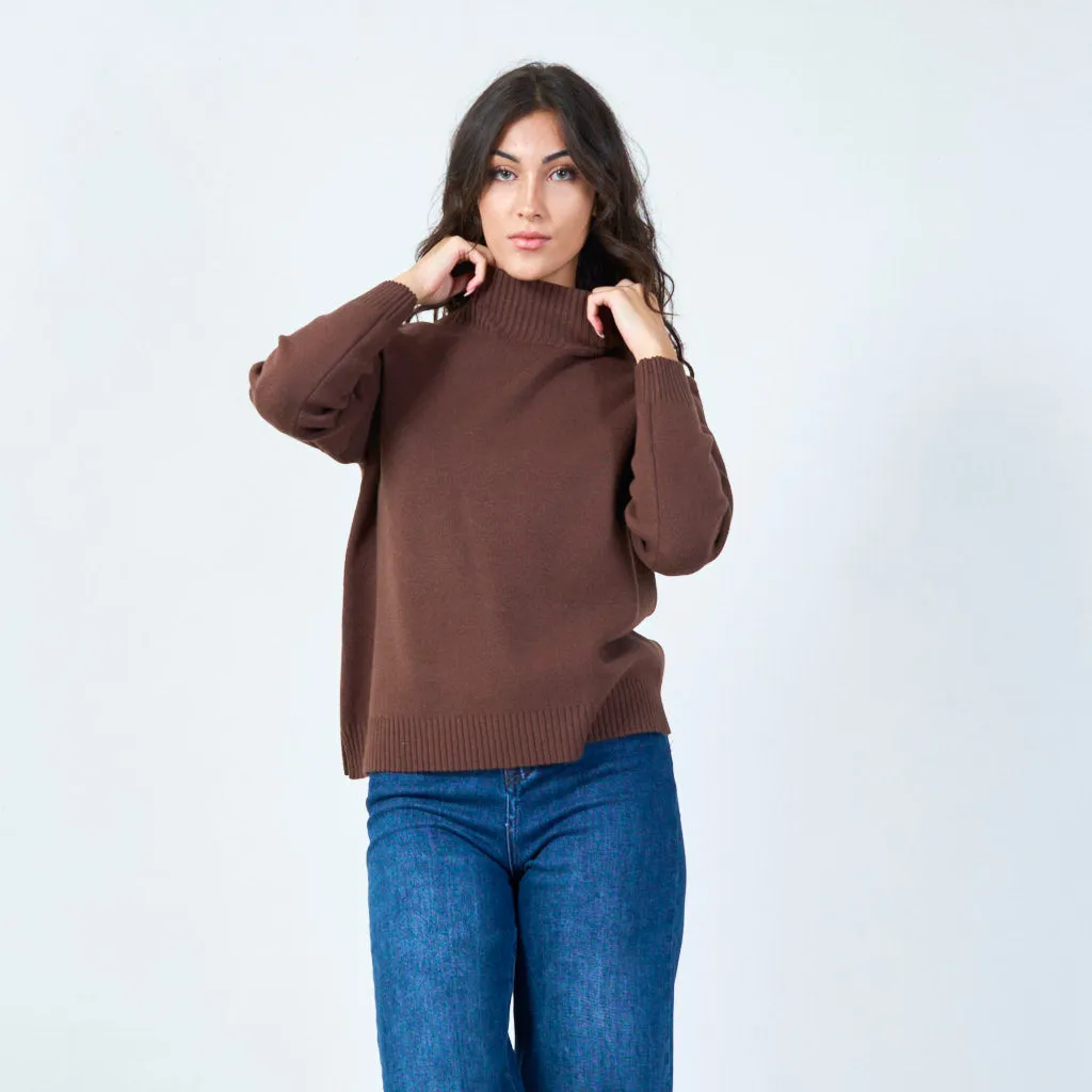 Minimalist mock neck sweater wholesale