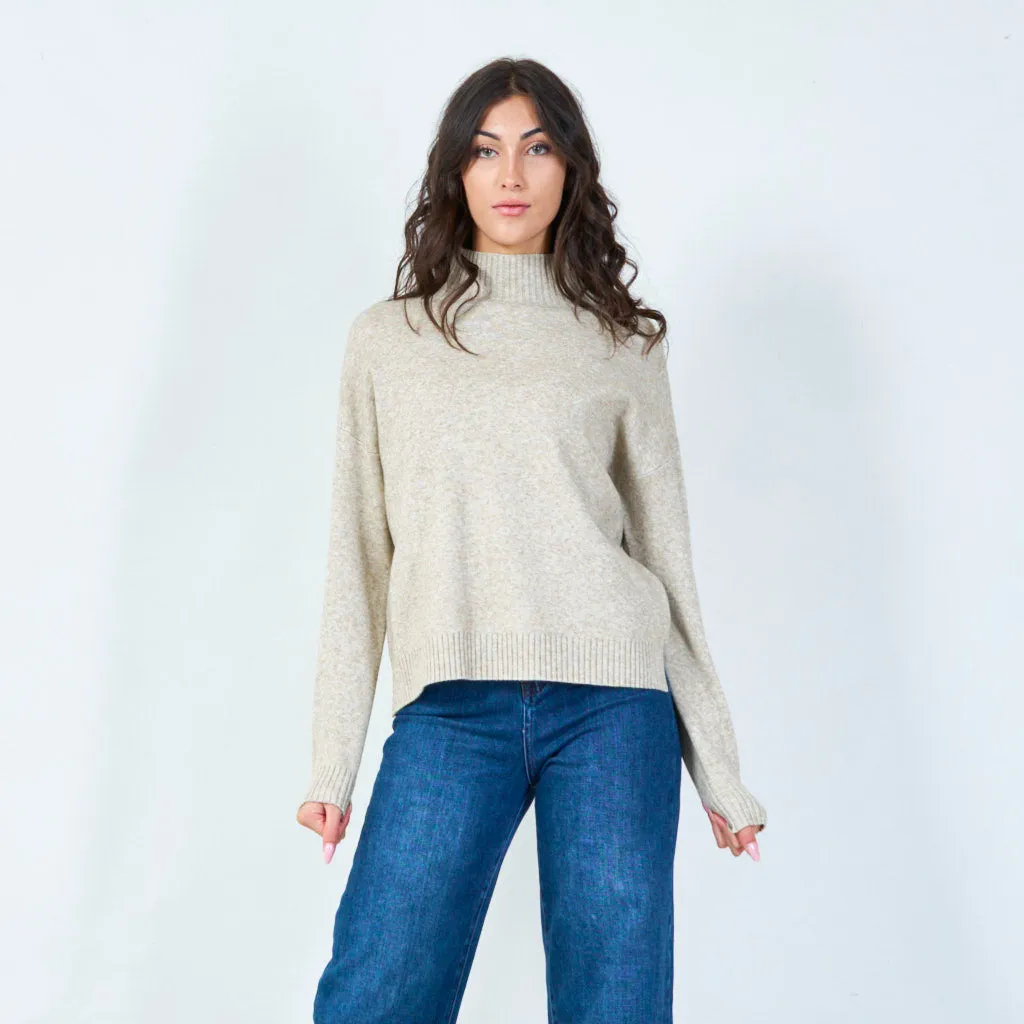 Minimalist mock neck sweater wholesale