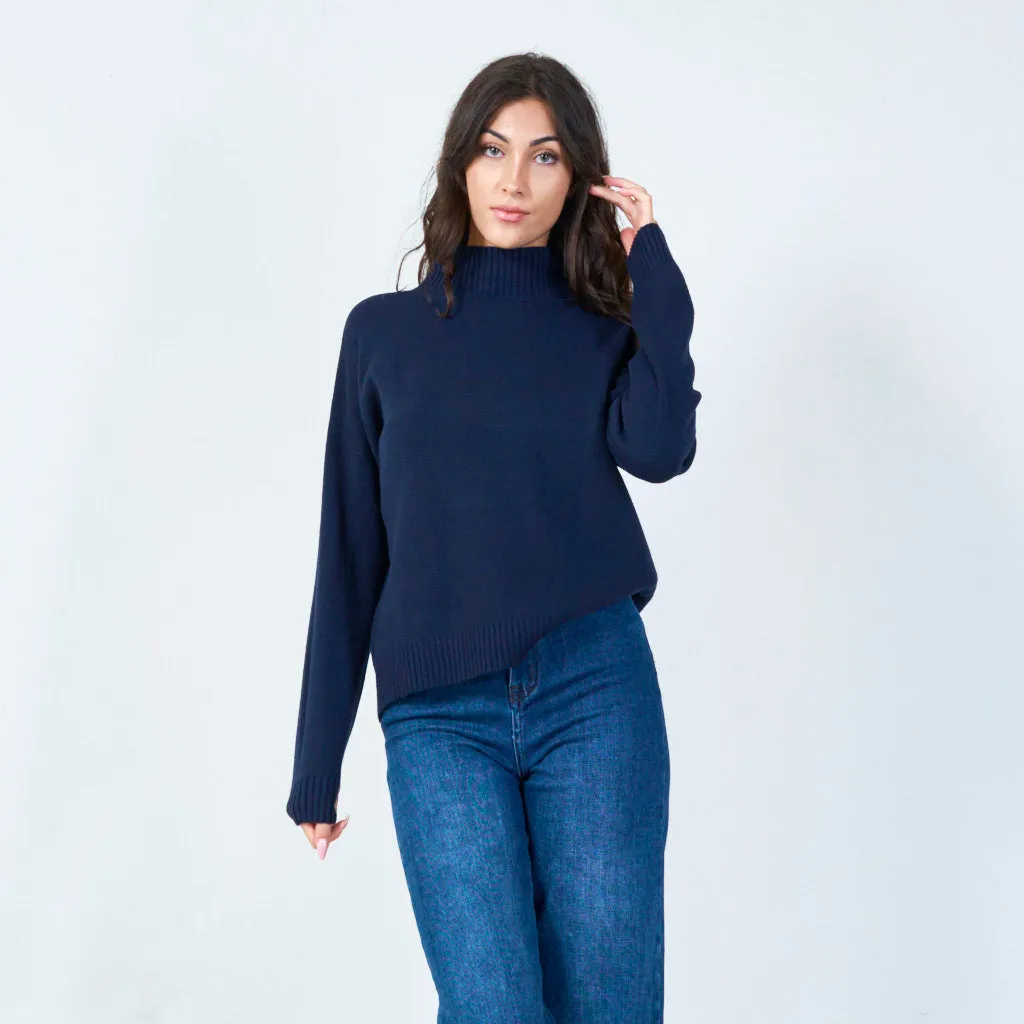 Minimalist mock neck sweater wholesale