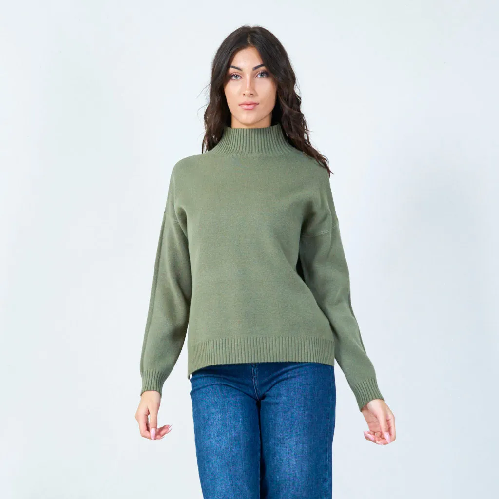 Minimalist mock neck sweater wholesale