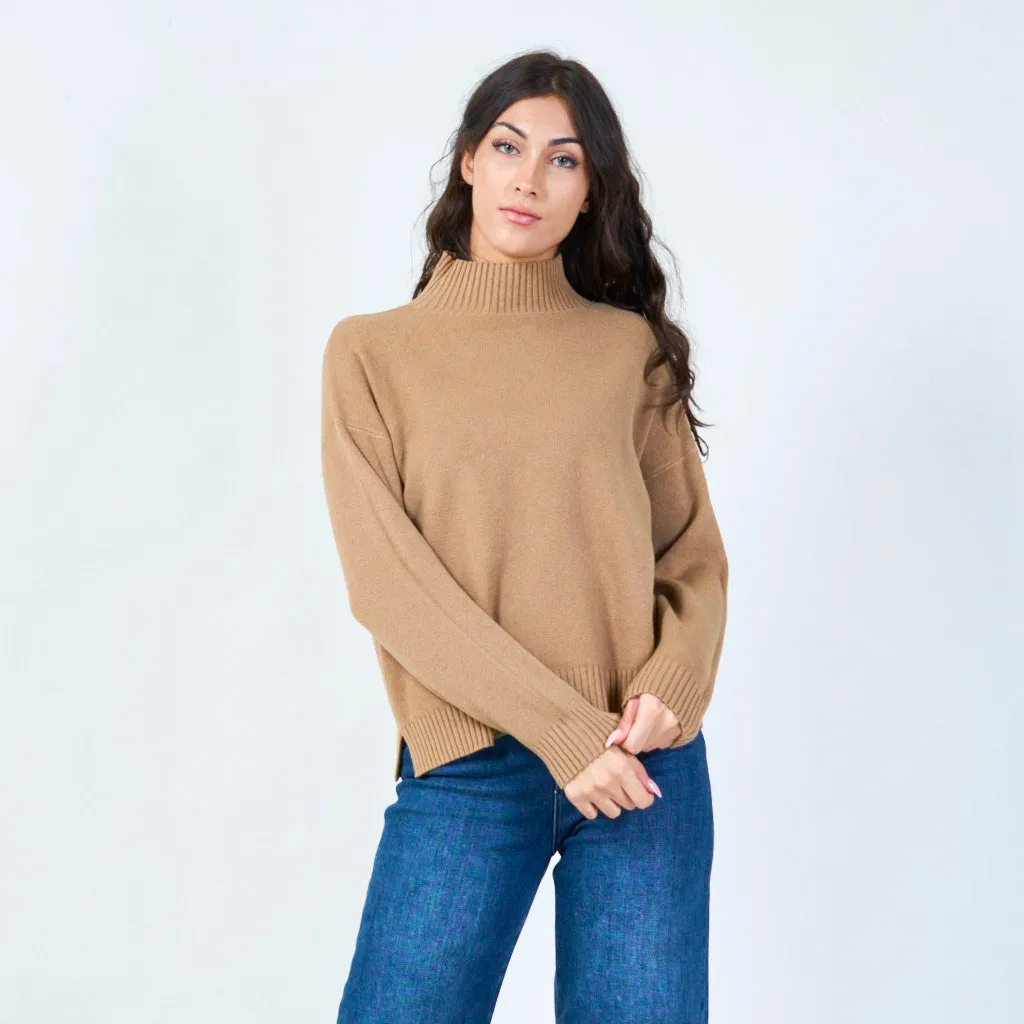 Minimalist mock neck sweater wholesale