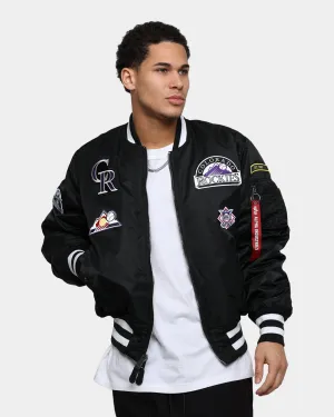 New Era Colorado Rockies Varsity Jacket Black