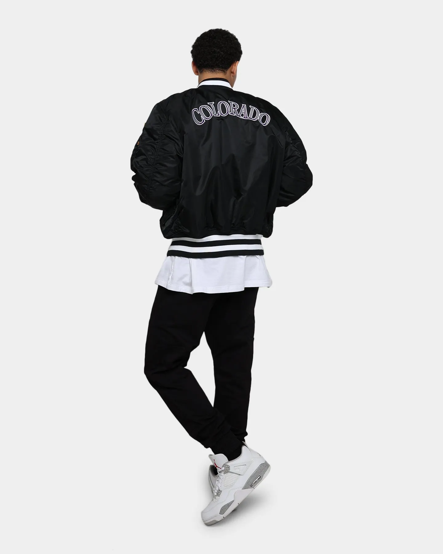 New Era Colorado Rockies Varsity Jacket Black