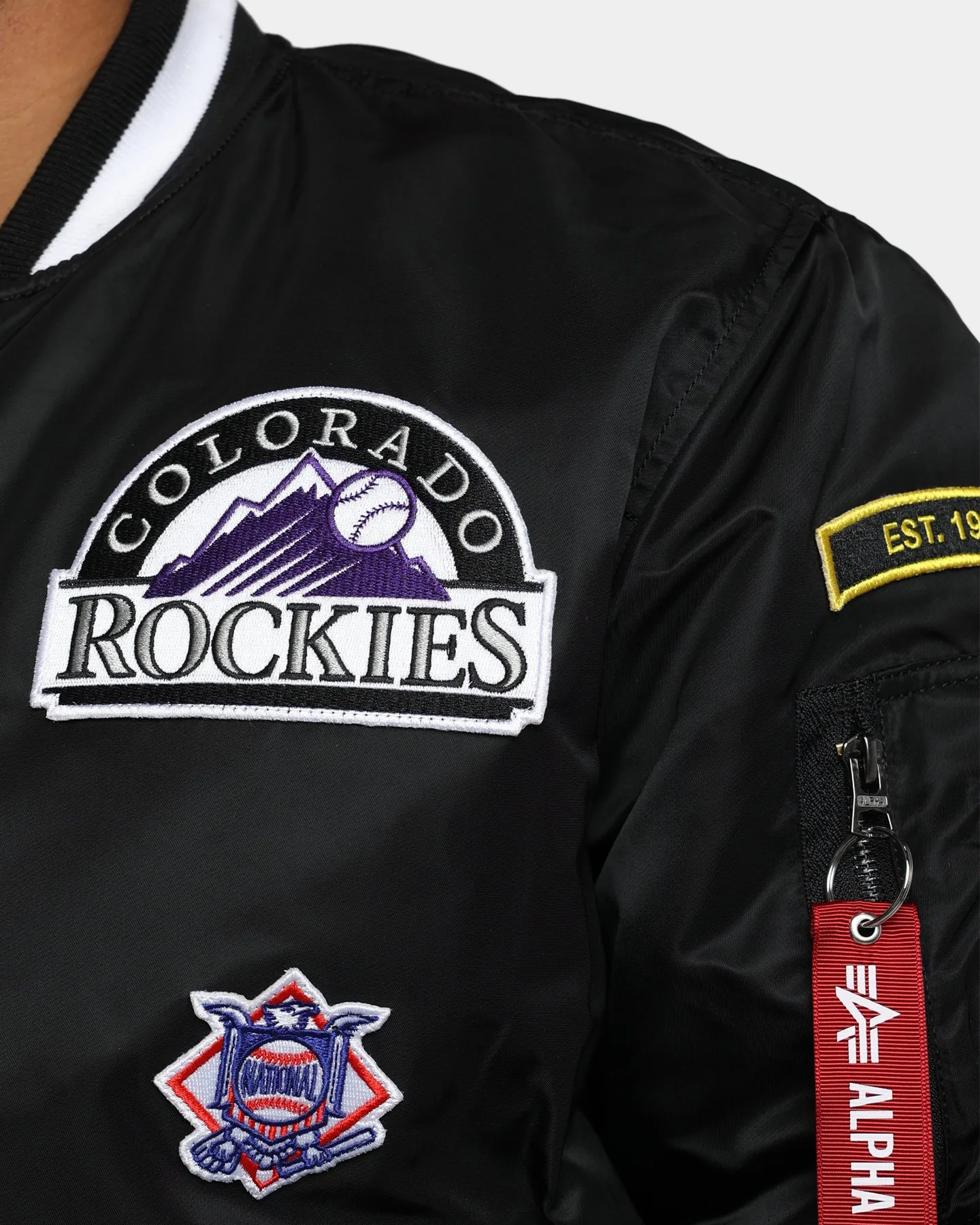 New Era Colorado Rockies Varsity Jacket Black