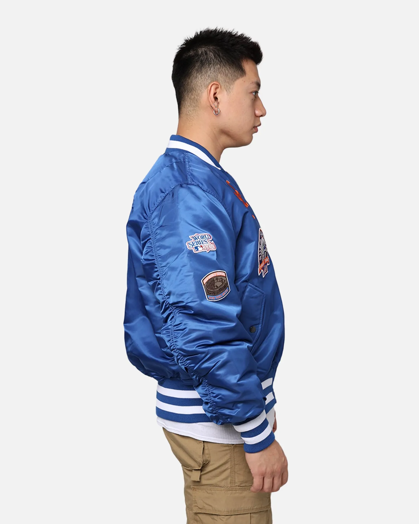 New Era X Alpha Series X MLB New York Mets MA-1 Bomber Jacket Royal