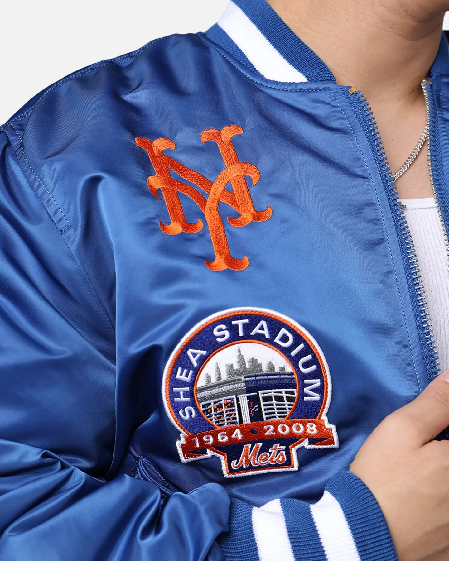 New Era X Alpha Series X MLB New York Mets MA-1 Bomber Jacket Royal