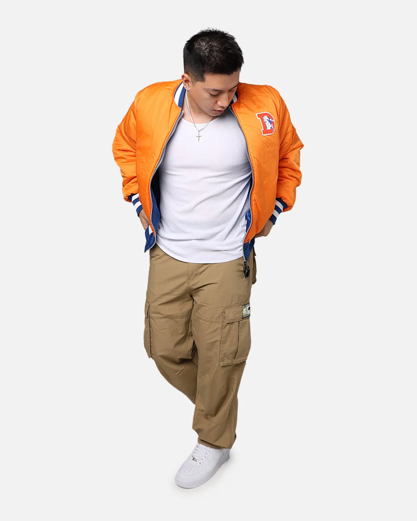 New Era X Alpha Series X NFL Denver Broncos MA-1 Bomber Jacket Royal