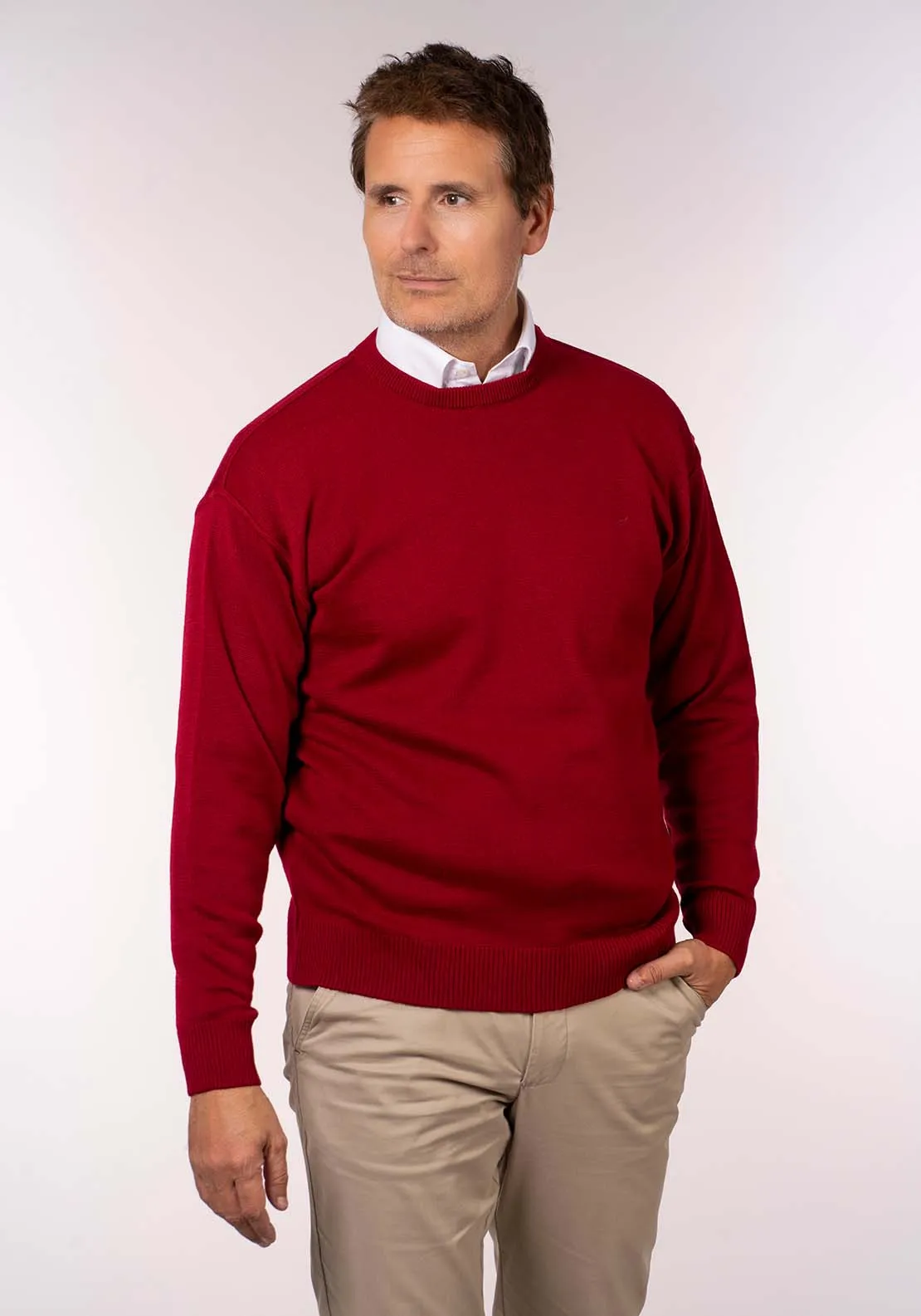 Plain Crew Neck Knit - Acino