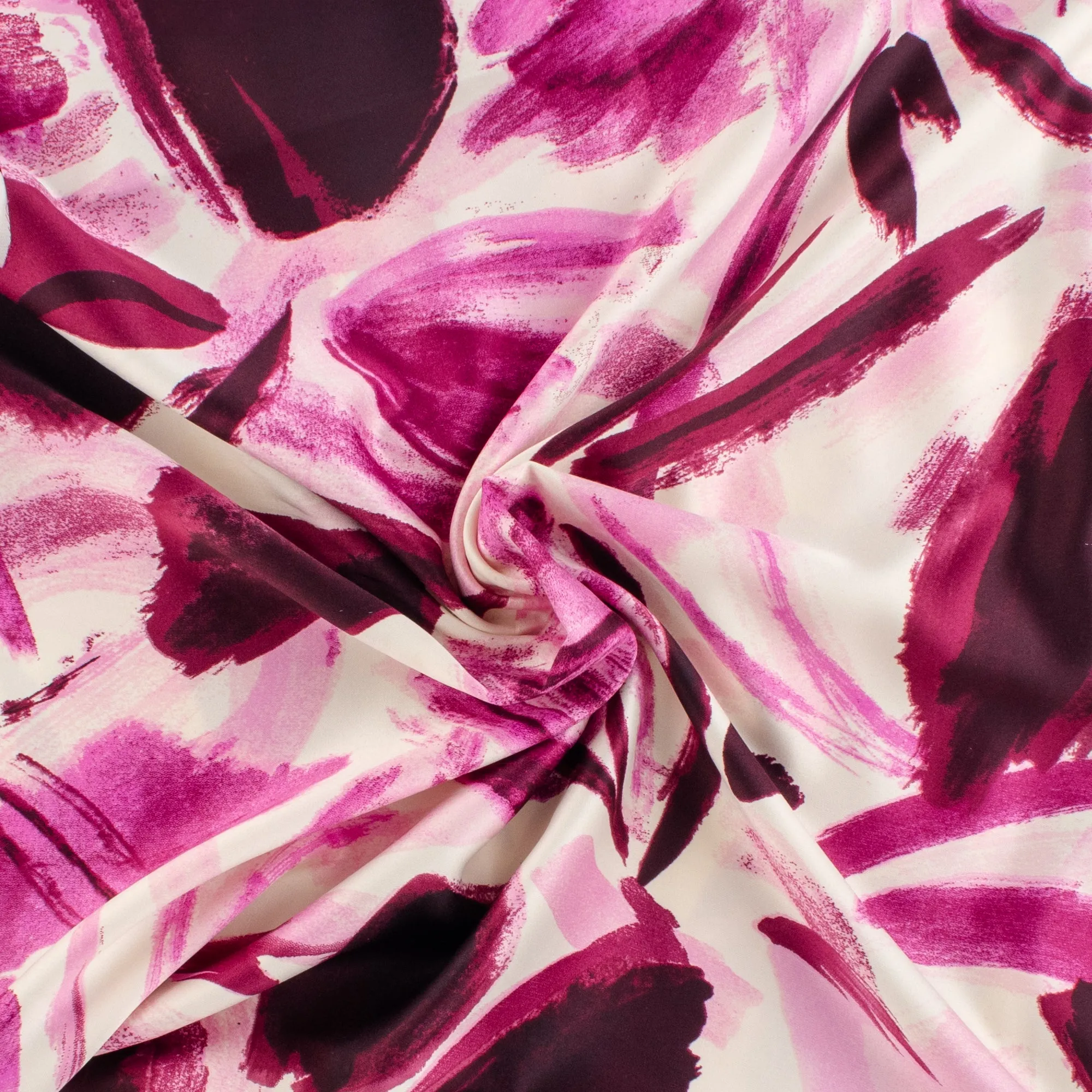 Printed Satin Velvet - ESTELLA - 001 - Magenta